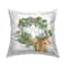 Stupell Industries Holiday Botanical Wreath Bow Peace Throw Pillow